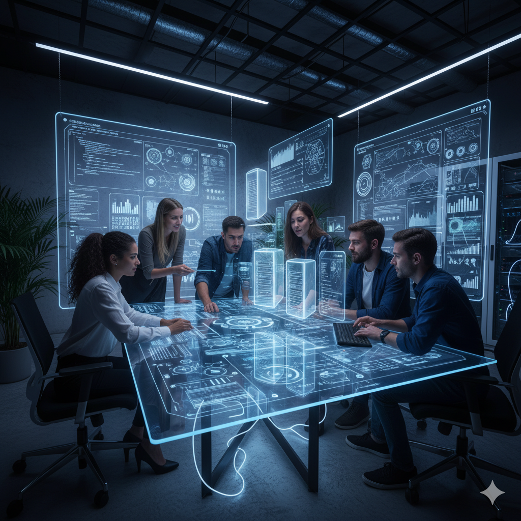 The Tech Team — Building the Learning Framework illustration